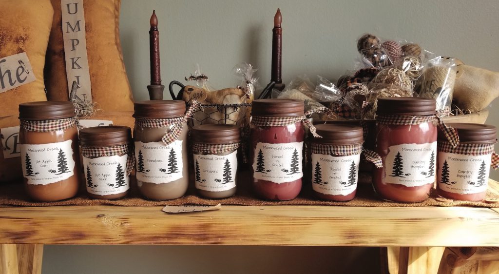 Moosewood Creek Primitives, Virginia Beach, woodwick candles