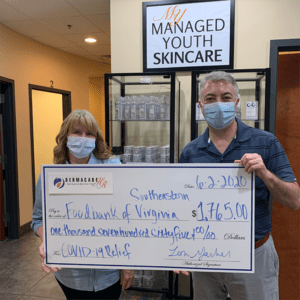 Dermca Foodbank donation