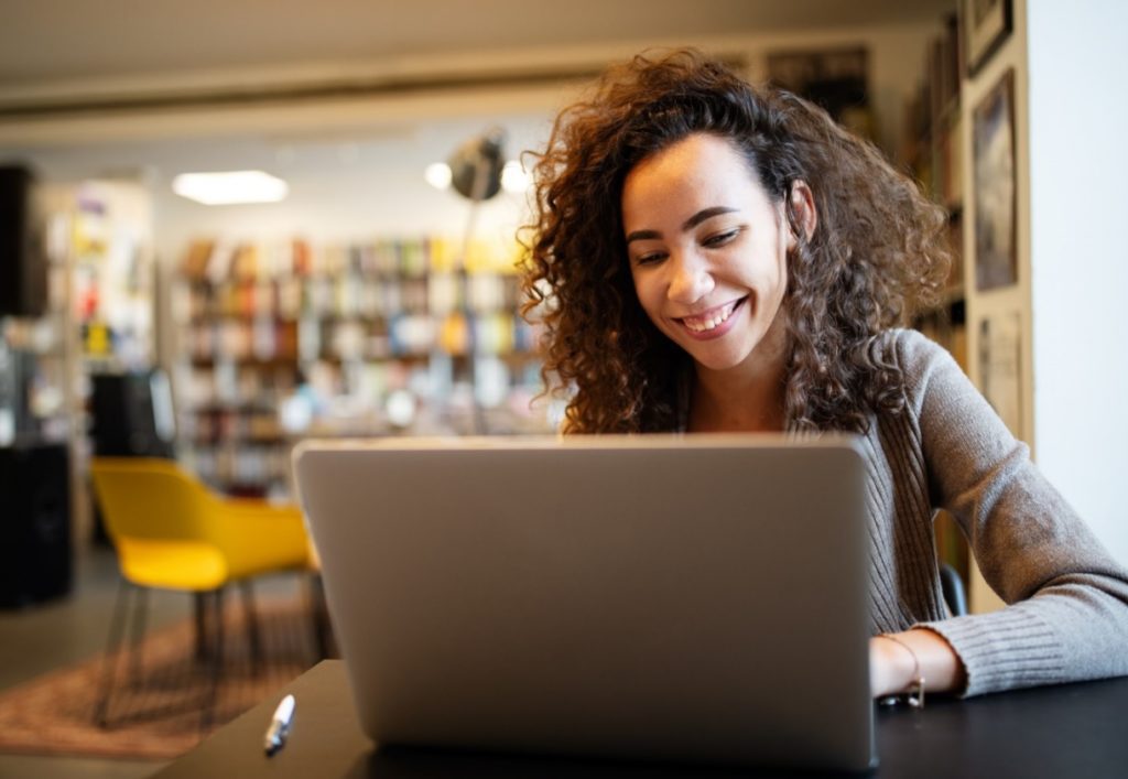 student studying