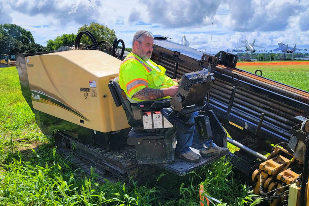 Rudy Fifield of Grizzly Underground on his trenchless digger