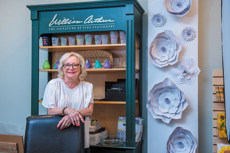 Melissa Lange, owner, president and jack-of-all-trades at locally owned Jacobson Fine Papers & Gifts in Virginia Beach