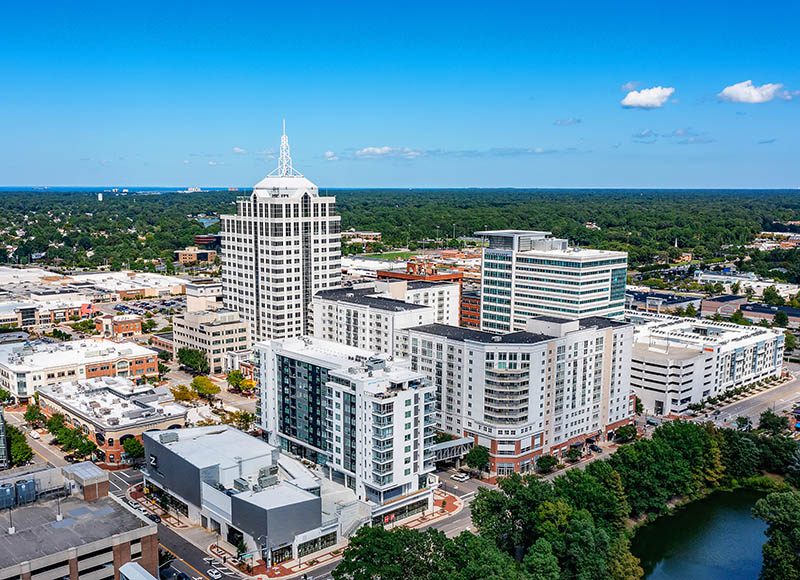 Town Center of Virginia Beach is a multi-phase development that started in 2000 as a public-private partnership between the City of Virginia Beach and Armada Hoffler.